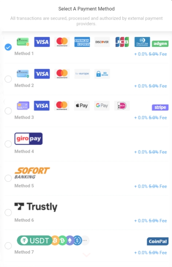 GamsGo Payment Methods: Visa, GPay, Crypto, Cryptocurrencs, Tether, Mastercard, Banking