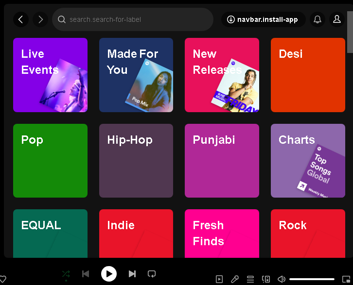 Spotify offers all genres, from Pop to Rock